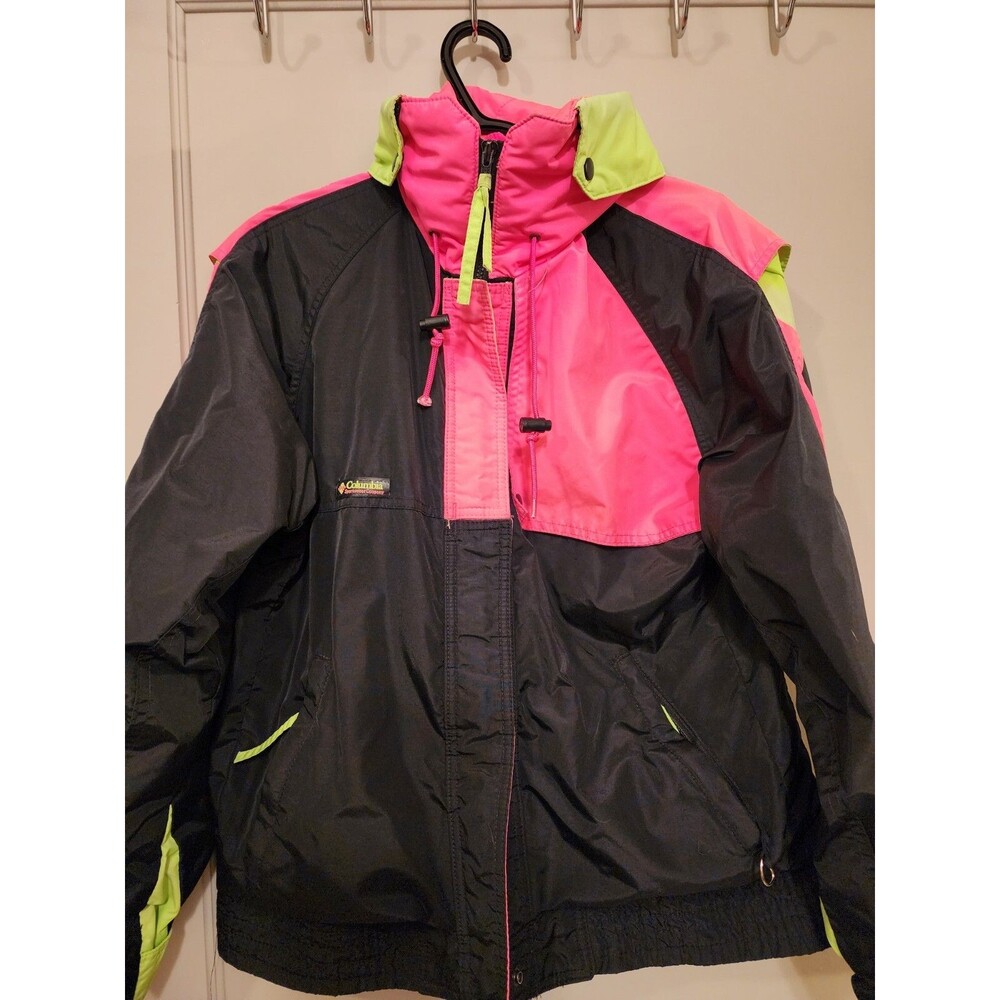 Vintage 90’s Columbia Criterion Women’s Ski Jacket SZ M Neon Colorblock